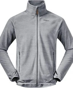 Bergans Hareid NoHood Fleece Jacket Men, Grijs