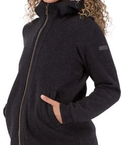 Bergans Oslo Wool Jas Dames, Zwart 9 Bergans Oslo Wool Jas Dames, Zwart -TROLLKIDS Shop bergans oslo wool coat women solid charcoal 3