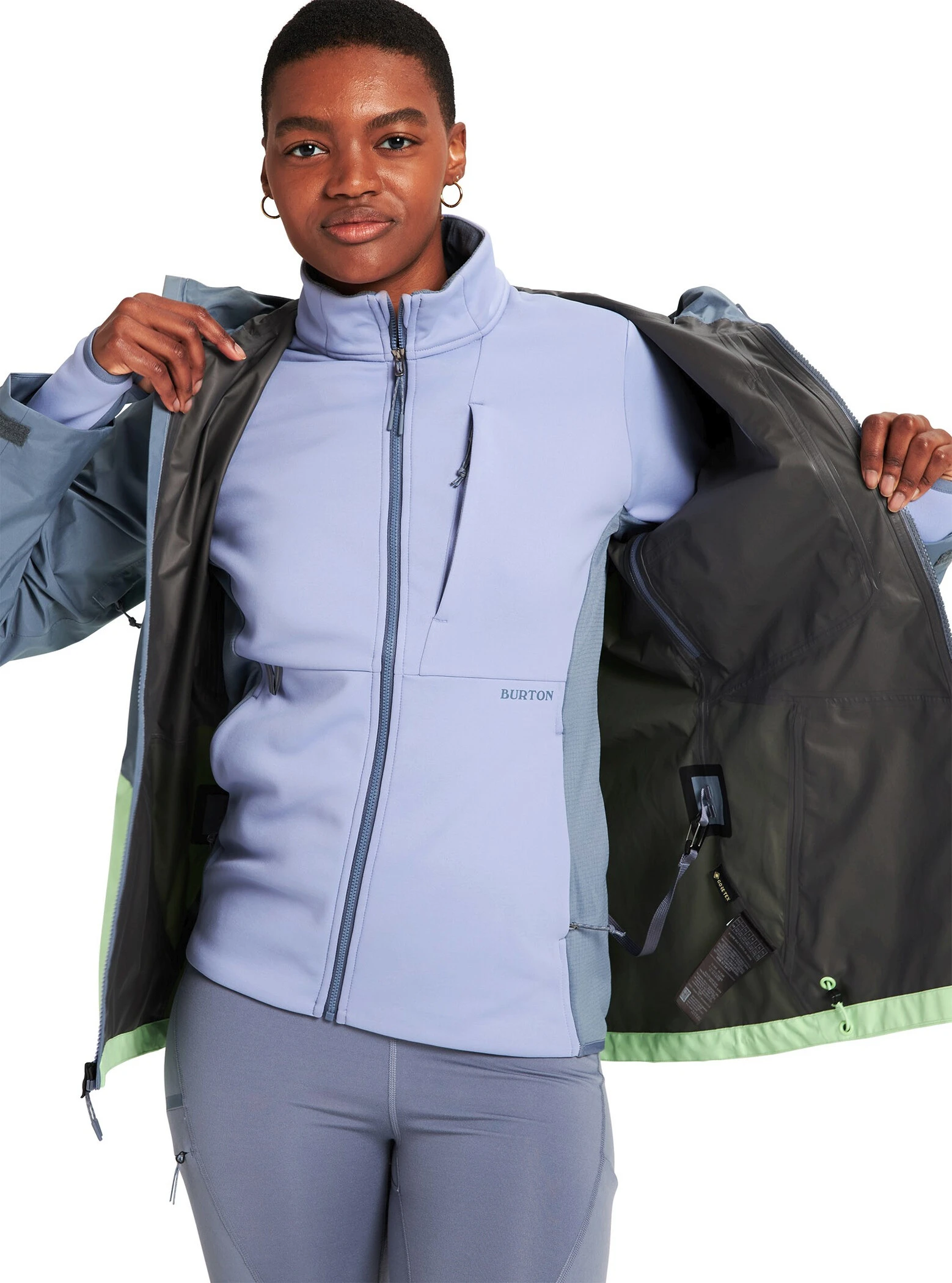 Burton Multipath Shell Jacket Gore-Tex Women, Grijs/groen 4 Burton Multipath Shell Jacket Gore-Tex Women, Grijs/groen - Afbeelding 2