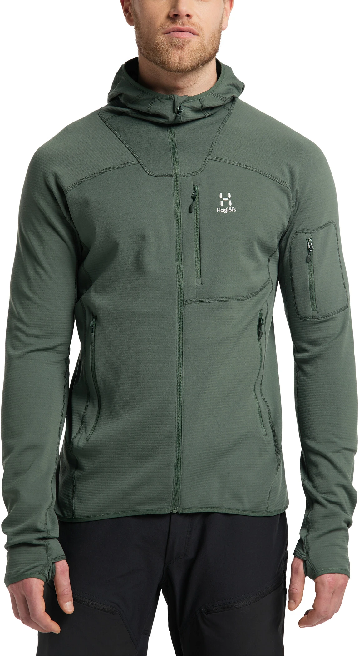 Haglöfs Haglöfs Wool Blend Hood Men, Zwart 5 Haglöfs Haglöfs Wool Blend Hood Men, Zwart - Afbeelding 3