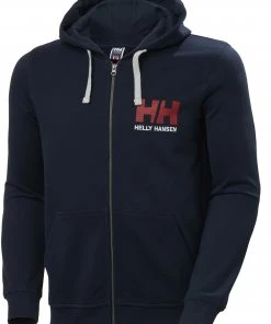 Helly Hansen HH Logo Capuchon Trui Met Doorlopende Rits Heren, Blauw
