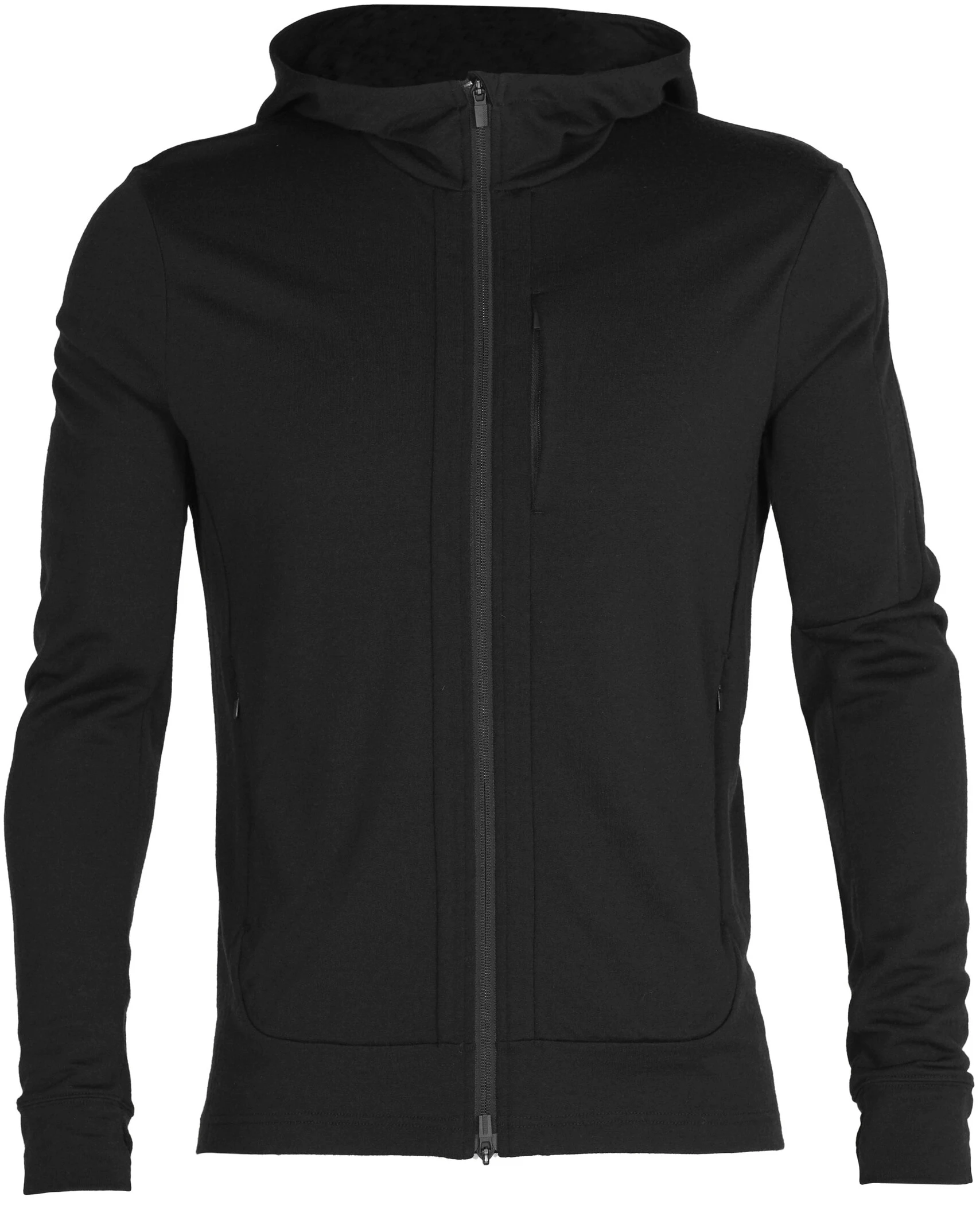 Icebreaker Quantum III LS Zip Hood Jacket Men, Zwart 3 Icebreaker Quantum III LS Zip Hood Jacket Men, Zwart