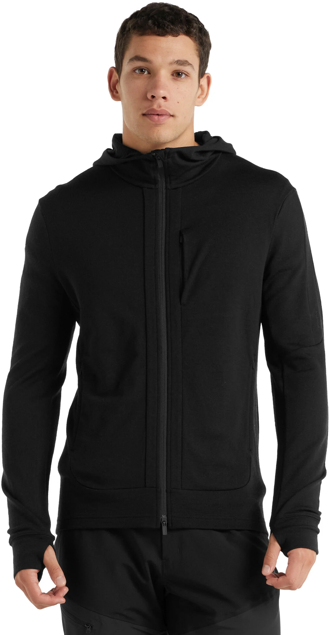 Icebreaker Quantum III LS Zip Hood Jacket Men, Zwart 4 Icebreaker Quantum III LS Zip Hood Jacket Men, Zwart - Afbeelding 2