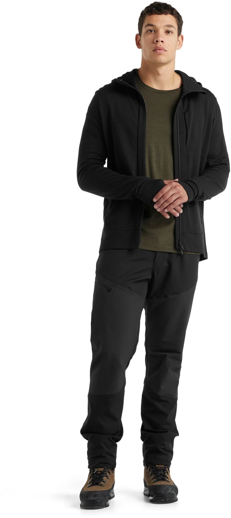 Icebreaker Quantum III LS Zip Hood Jacket Men, Zwart 6 Icebreaker Quantum III LS Zip Hood Jacket Men, Zwart - Afbeelding 4