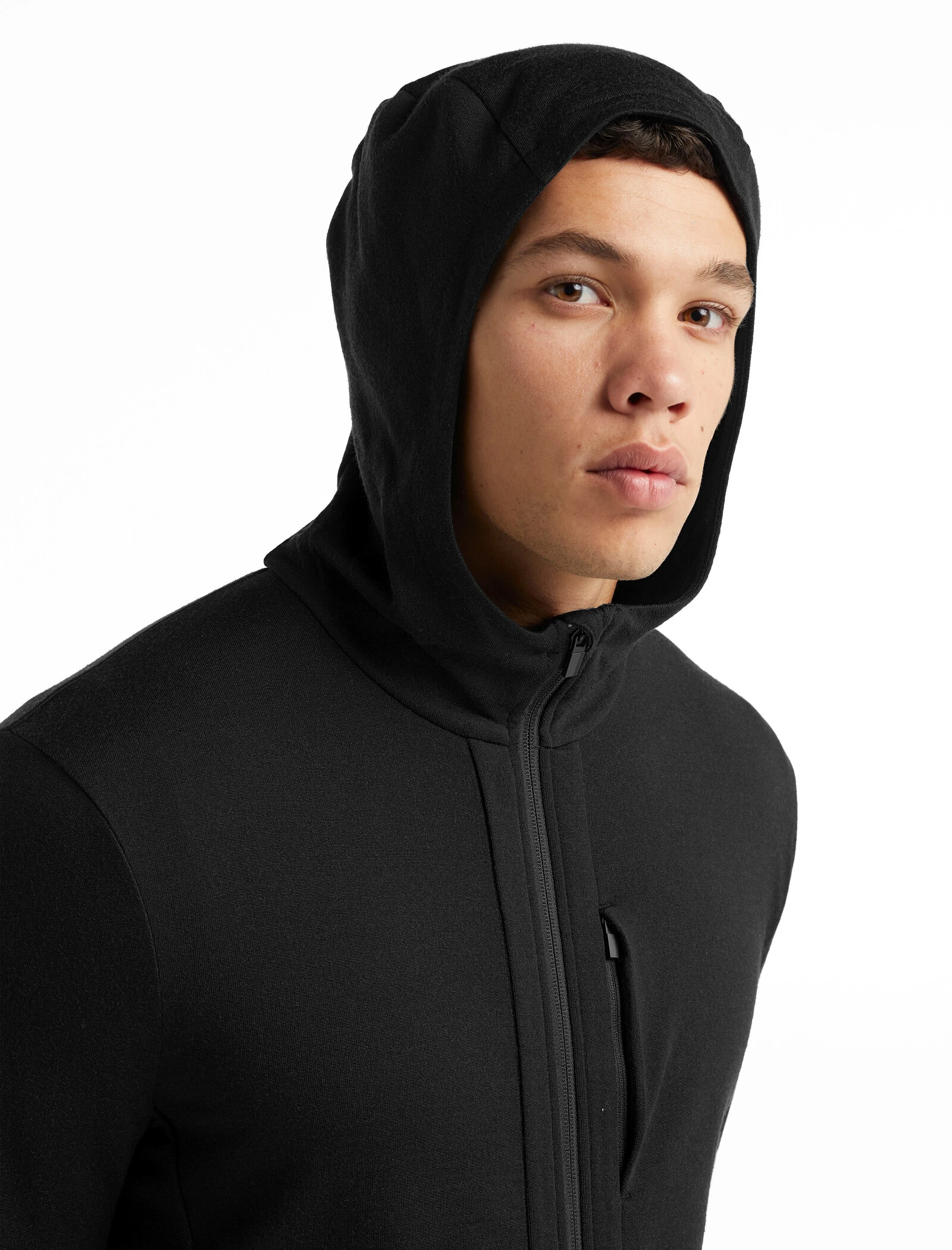 Icebreaker Quantum III LS Zip Hood Jacket Men, Zwart 7 Icebreaker Quantum III LS Zip Hood Jacket Men, Zwart - Afbeelding 5