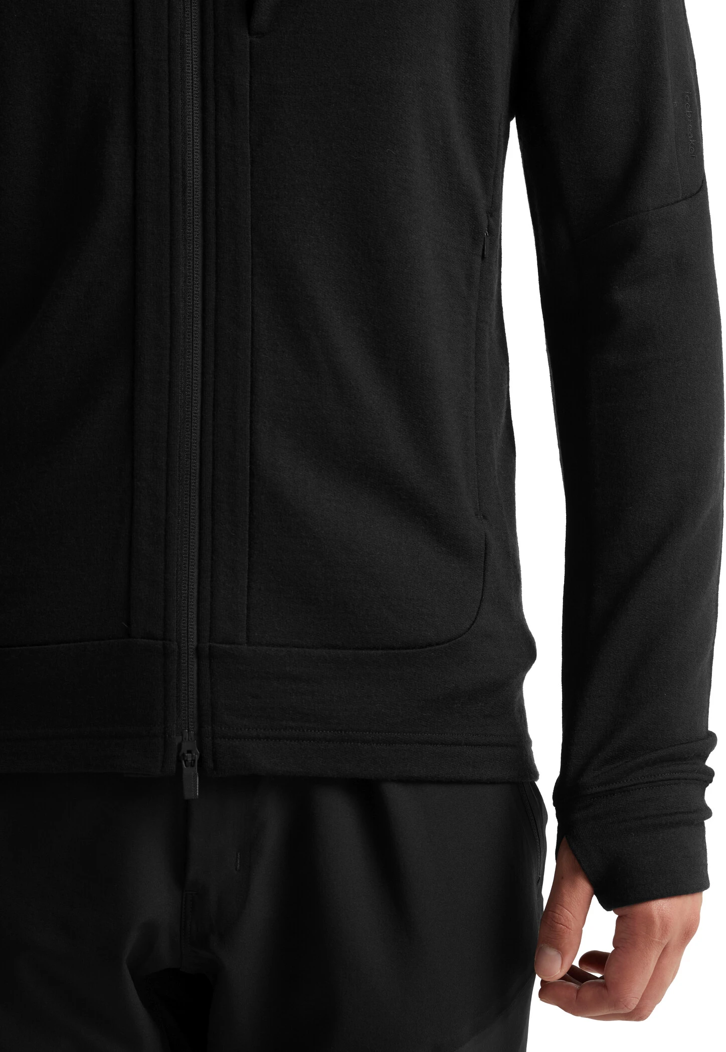 Icebreaker Quantum III LS Zip Hood Jacket Men, Zwart 9 Icebreaker Quantum III LS Zip Hood Jacket Men, Zwart - Afbeelding 7