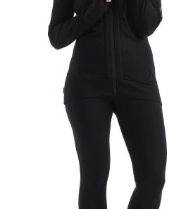 Icebreaker Quantum III LS Zip Jacket Women, Zwart -TROLLKIDS Shop icebreaker quantum iii ls zip jacket women black 4