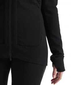 Icebreaker Quantum III LS Zip Jacket Women, Zwart -TROLLKIDS Shop icebreaker quantum iii ls zip jacket women black 6