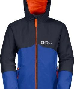 Jack Wolfskin Iceland 3in1 Jacket Boys, Grijs/oranje -TROLLKIDS Shop jack wolfskin iceland 3in1 jacket boys active blue 2