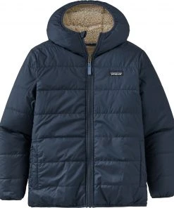 Patagonia Ready Freddy Reversible Hoody Boys, Blauw/beige