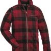Pinewood Kanada Fleece Shirt Kids, Rood/zwart