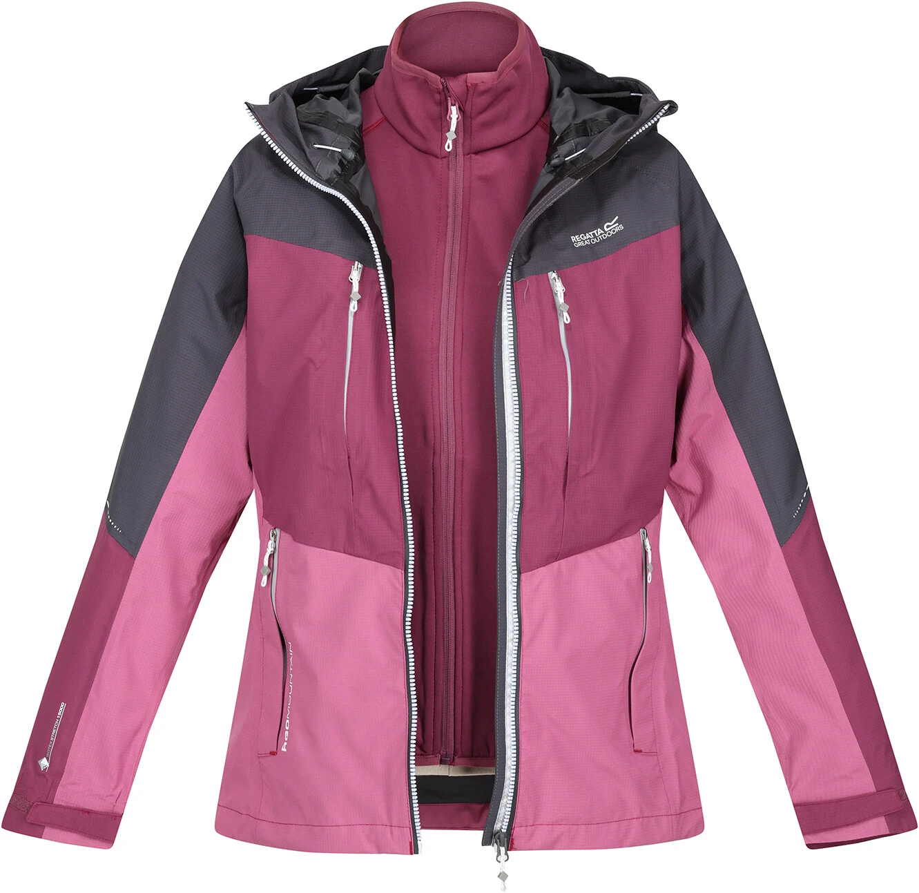 Regatta Carletta VII 3in1 Jacket Women, Roze/zwart 3 Regatta Carletta VII 3in1 Jacket Women, Roze/zwart