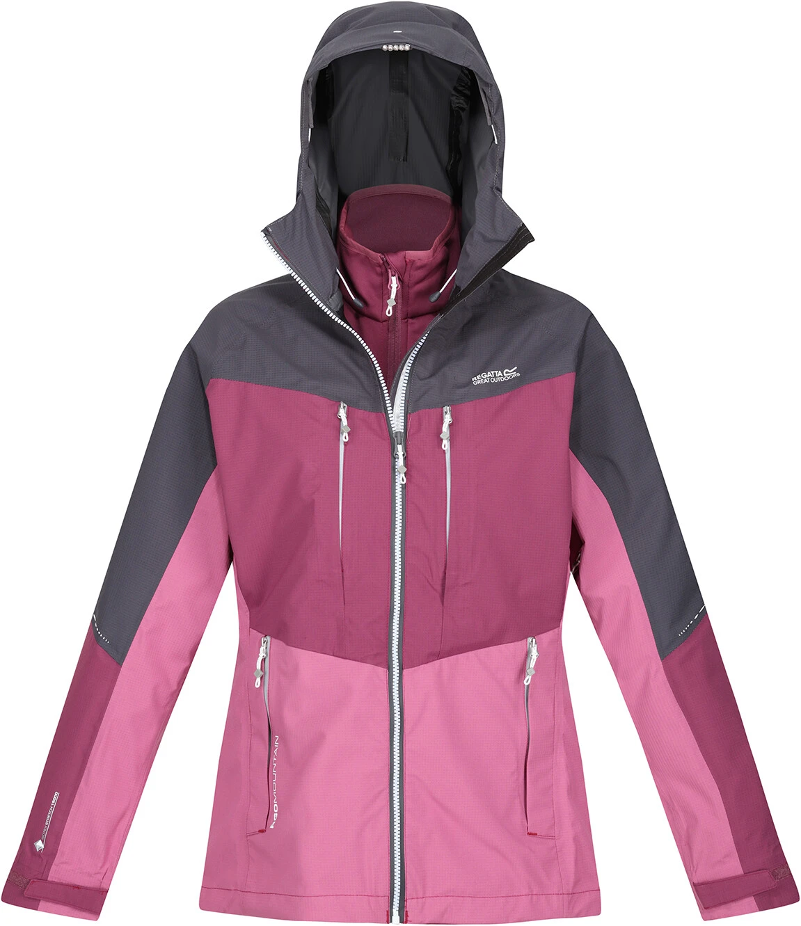 Regatta Carletta VII 3in1 Jacket Women, Roze/zwart 12 Regatta Carletta VII 3in1 Jacket Women, Roze/zwart - Afbeelding 10