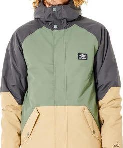 Rip Curl Notch Up Snow Jacket Men, Olijf/beige