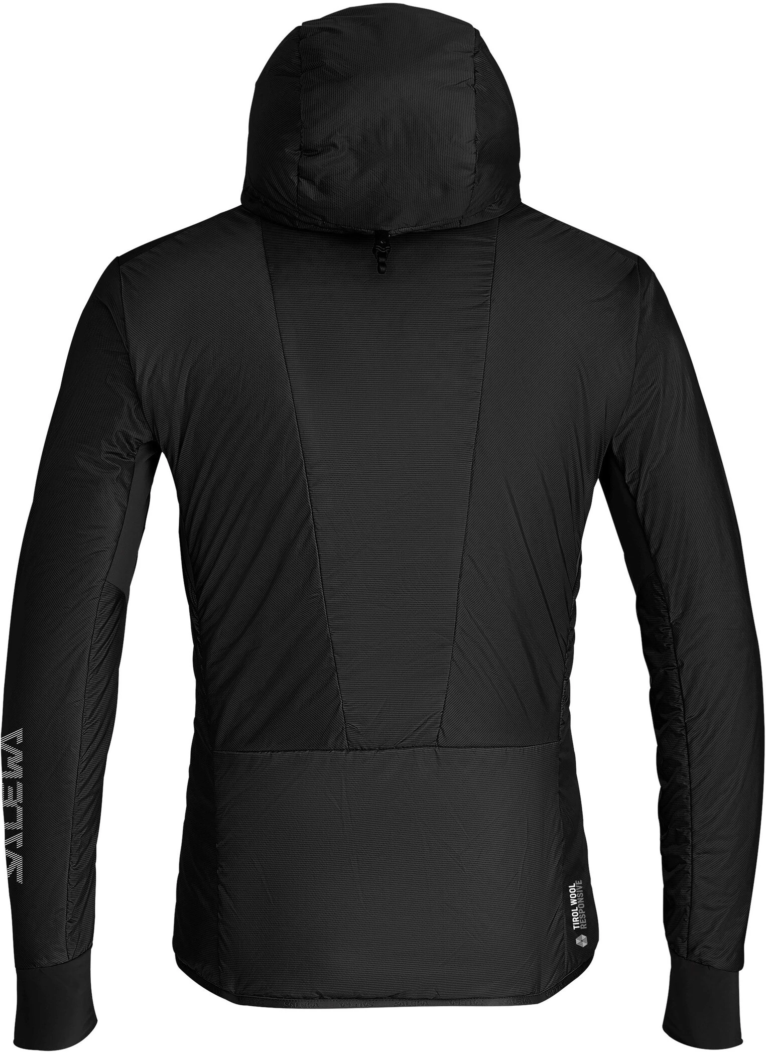 SALEWA Pedroc Hybrid Tirol Wool Hood Jacket Men, Zwart 4 SALEWA Pedroc Hybrid Tirol Wool Hood Jacket Men, Zwart - Afbeelding 2