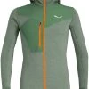 SALEWA Puez 2 Dry Hood Longsleeve Doorlopende Rits Heren, Zwart/grijs