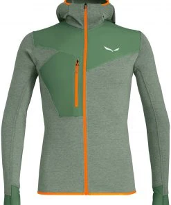SALEWA Puez 2 Dry Hood Longsleeve Doorlopende Rits Heren, Zwart/grijs