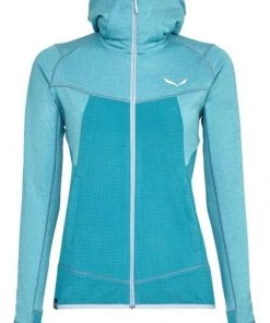 SALEWA Puez Hybrid Polalite Capuchon Trui Doorlopende Rits Dames, Roze