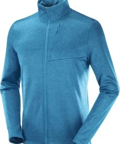 Salomon Transition Full Zip Mid Fleecejacket Men, Turquoise