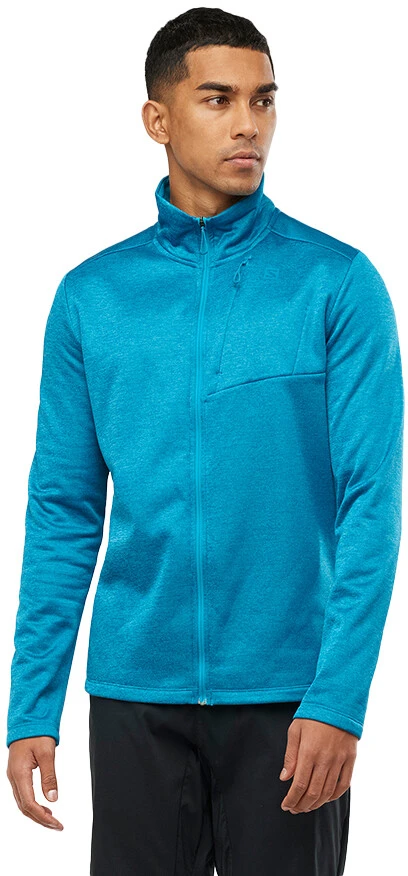 Salomon Transition Full Zip Mid Fleecejacket Men, Turquoise 5 Salomon Transition Full Zip Mid Fleecejacket Men, Turquoise - Afbeelding 3