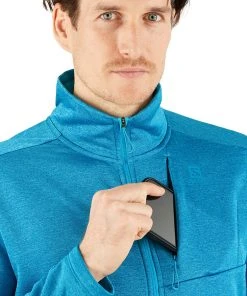 Salomon Transition Full Zip Mid Fleecejacket Men, Turquoise 12 Salomon Transition Full Zip Mid Fleecejacket Men, Turquoise -TROLLKIDS Shop salomon transition full zip mid fleecejacket men barrier reef heather 5