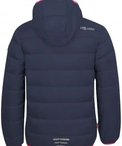 TROLLKIDS Dovrefjell Jas Kinderen, Blauw/roze -TROLLKIDS Shop trollkids dovrefjell jacket kids navy magenta 2 1