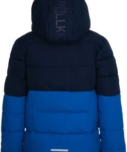 TROLLKIDS Gryllefjord Jacket Kids, Bruin/blauw -TROLLKIDS Shop trollkids gryllefjord jacket kids navy medium blue bright green 2